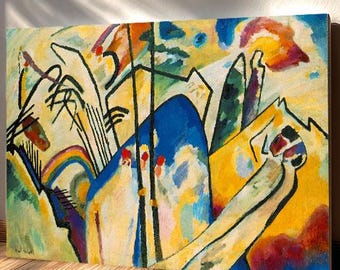 Kandinsky Composition IV Canvas Wall Art, Abstract Expressionist Painting Print, Modern Colorful Home Decor