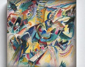 Colorful Abstract Wall Art, Modern Geometric Poster, Square Digital Download, Bold Contemporary Decor