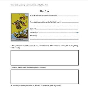 Tarot Journal Workbook: The Journey of the Fool: Learn Tarot and Take the Journey of the Fool [Book]