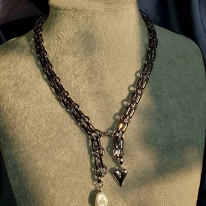 Chainmail choker, Large silver chain, Gothic style necklace, Stainless Steel Chainmail, Byzantine Necklace, Unisex