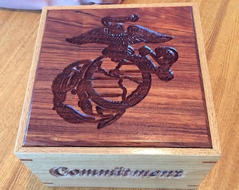 Military or College Trick Boxes - customized with your personal quote, picture, logo, branch, college, etc.