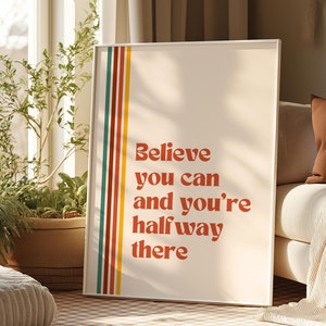 Motivaton quotes - Positive Quote Print, Retro Wall Art, Positive Affirmation Poster, Minimalist Printable Decor