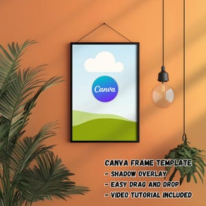 Canva Mockup | Canva frame | Canva Wall Art Mockup | Drag and Drop | Canva Frame Template | Wood Mockup Frame