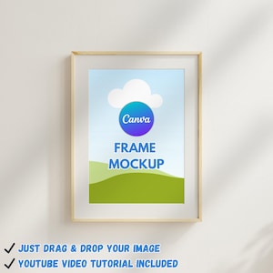 Canva Mockup | Canva frame | Canva Wall Art Mockup | Drag and Drop | Canva Frame Template | Wood Mockup Frame | frame mockup templat
