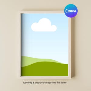 Canva Mockup | Canva frame | Canva Wall Art Mockup | Drag and Drop | Canva Frame Template | Wood Mockup Frame