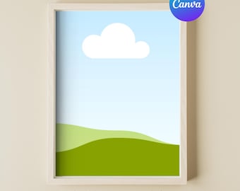 Canva Mockup | Canva frame | Canva Wall Art Mockup | Drag and Drop | Canva Frame Template | Wood Mockup Frame