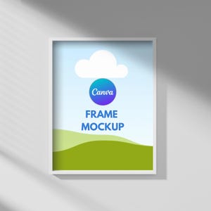 Canva Mockup | Canva frame | Canva Wall Art Mockup | Drag and Drop | Canva Frame Template | Wood Mockup Frame | frame mockup templat