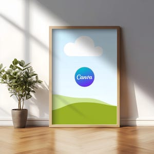 Canva Mockup | Canva frame | Canva Wall Art Mockup | Drag and Drop | Canva Frame Template | Wood Mockup Frame