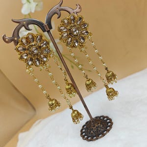 Kundan Jadau-oorbellen/vergulde/Indiase sieraden