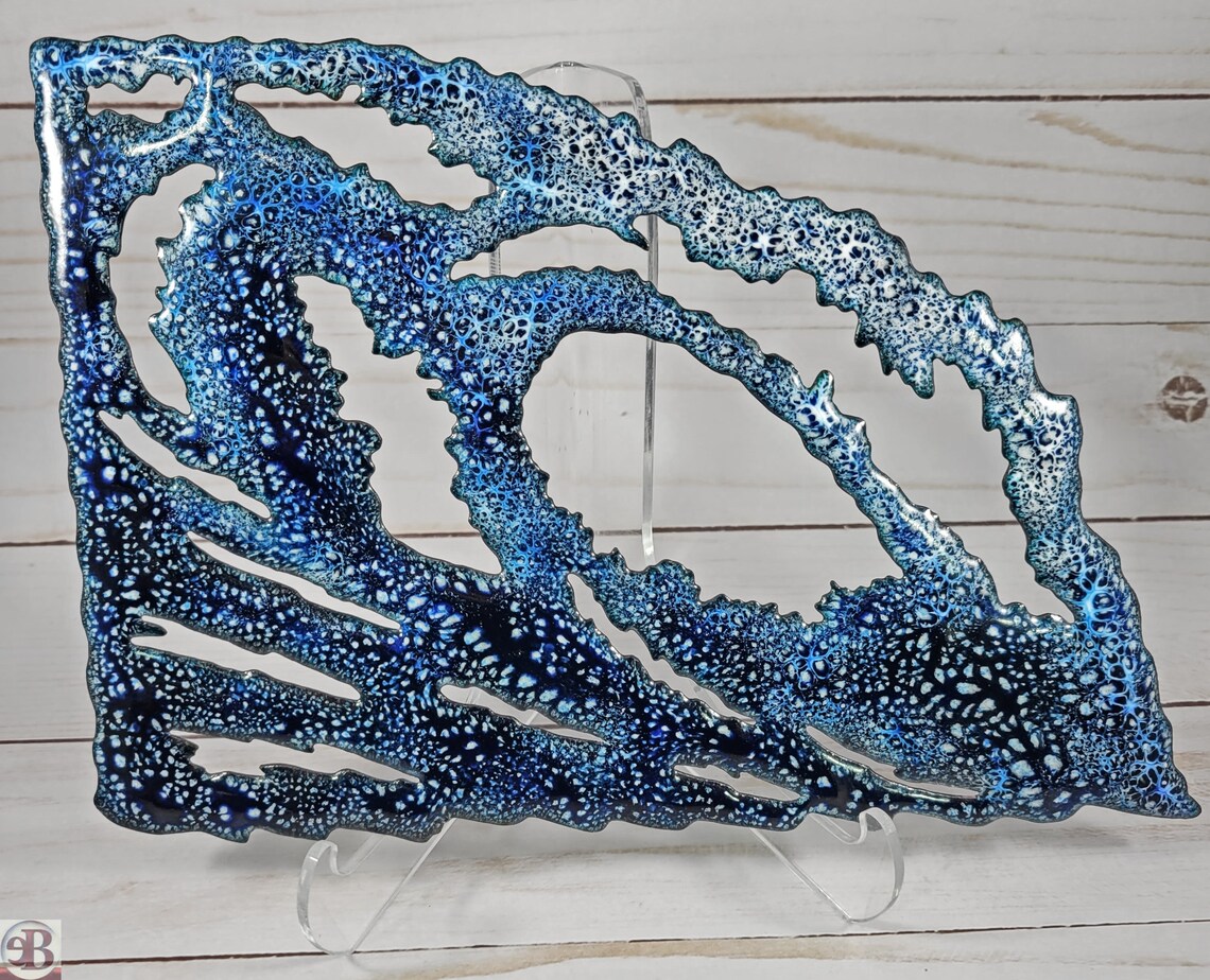 Wave Metal Wall Art Shadowbox Enameled Copper Wave Art Etsy UK