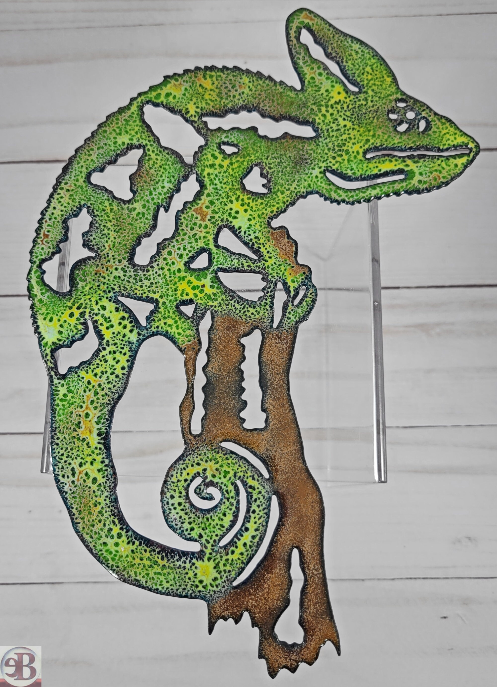 Lizard Metal Wall Art Shadowbox Enameled Copper Lizard Art Etsy UK