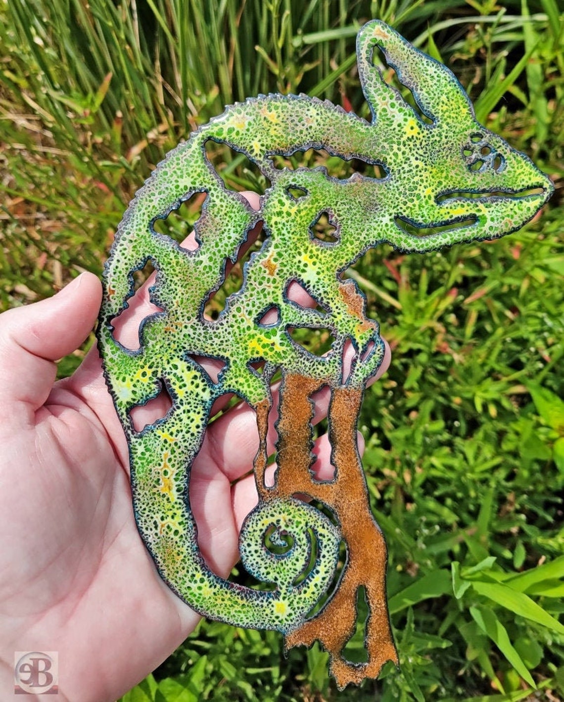 Lizard Metal Wall Art Shadowbox Enameled Copper Lizard Art Etsy UK