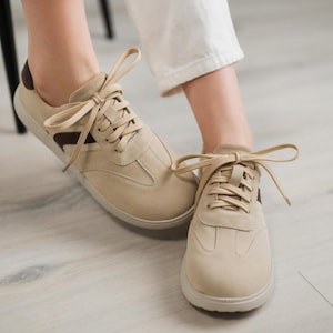 Gray Suede Sneakers | Wide Toe Box Shoes Women | Anatomical Handmade Sneakers | Colorful Leather Shoes | Barefoot Style Trainers Women image 15