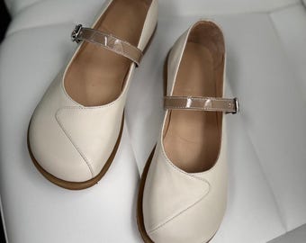 Leather ballet flats Strap Mary Jane Wide Toe Box shoes women | women dress shoes | handmade custom any color shoes