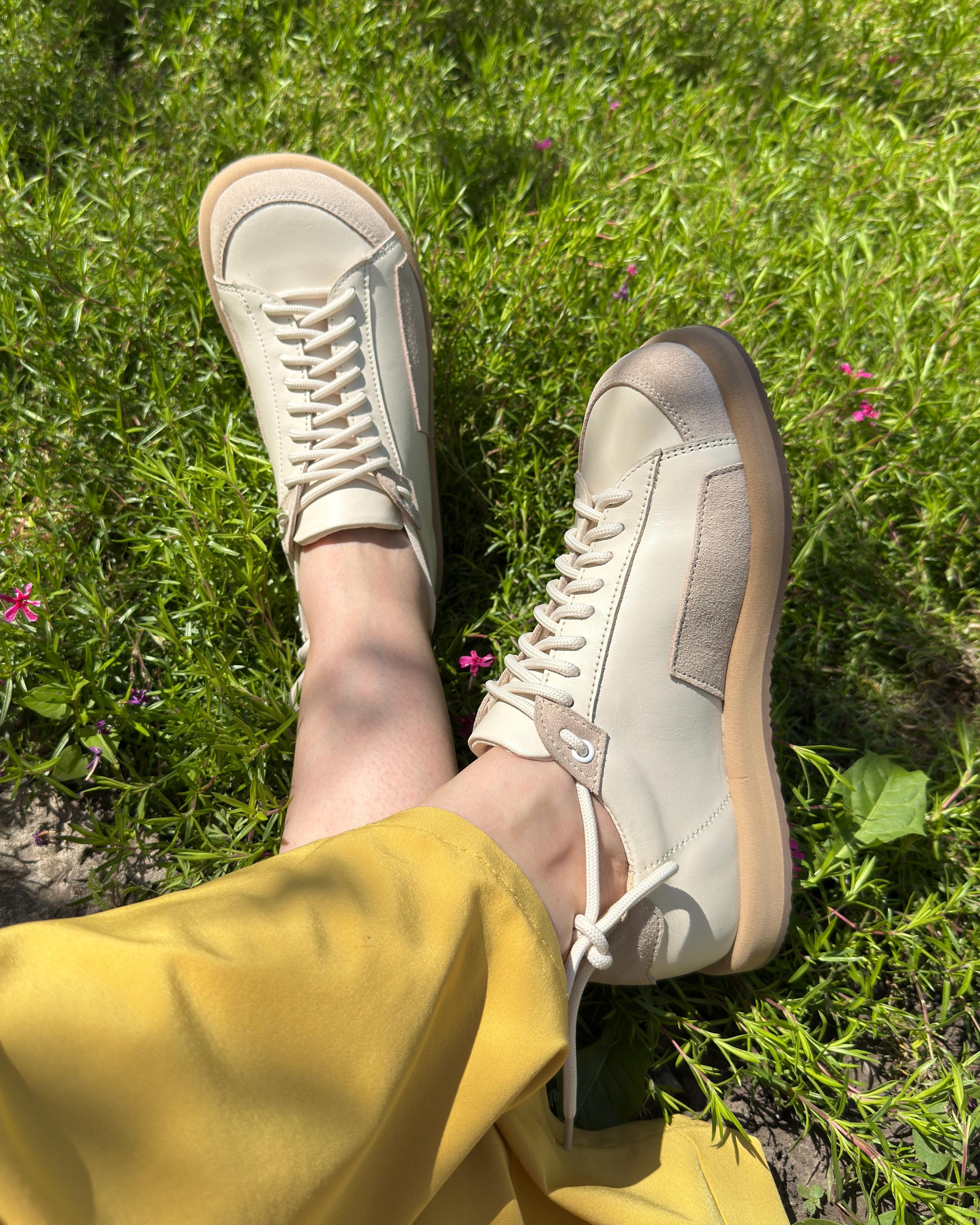 Wide Toe Box Leather Sneakers Women | Anatomical Foot-shape Shoes 