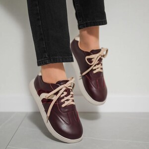 Gray Suede Sneakers | Wide Toe Box Shoes Women | Anatomical Handmade Sneakers | Colorful Leather Shoes | Barefoot Style Trainers Women image 8