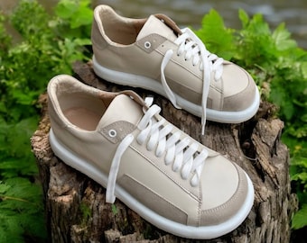 Zapatillas de piel con puntera ancha para mujer Zapatos anatómicos de  caída cero Zapatillas personalizadas con puntera ancha Zapatos planos