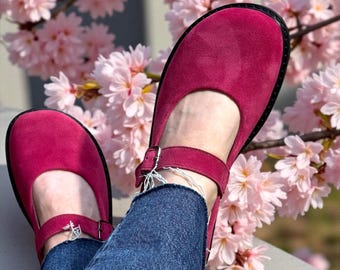 Mary Janes wide toe box shoes women | barefoot style flats shoes women | handmade women dress shoes | anatomical custom shoes any color