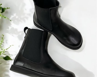 Classic Leather Chelsea boots | Wide Toe Box half boots women | Custom Anatomical Shoes any colors
