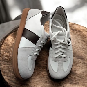 Retro Soft Leather Womens Sneakers | Wide Toe Box shoes women | custom barefoot sneakers | anatomical shoes | super comfortable shoes