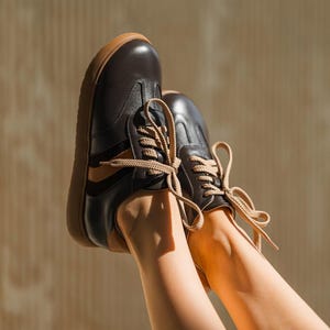 Gray Suede Sneakers | Wide Toe Box Shoes Women | Anatomical Handmade Sneakers | Colorful Leather Shoes | Barefoot Style Trainers Women image 17