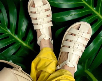 Leather Gladiator sandals women | wide toe box sandals women | anatomical fisherman sandals | custom shoes any colors
