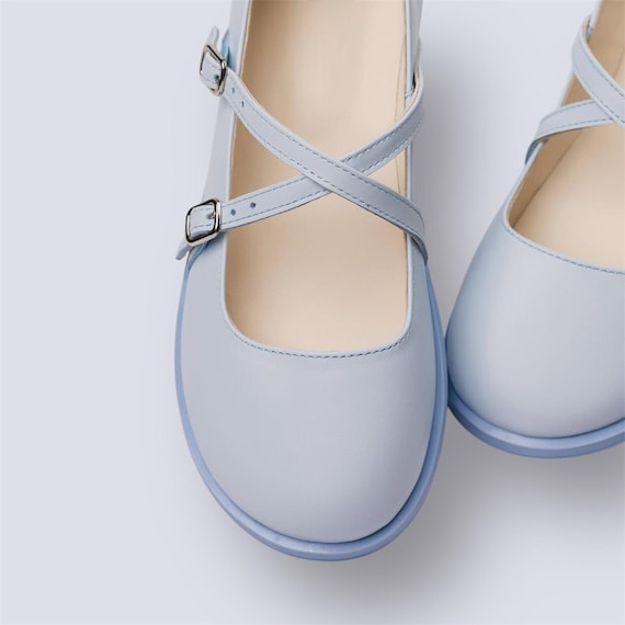 Criss Cross Strap Ballet Mary Jane Flats | Wide Toe Box Shoes
