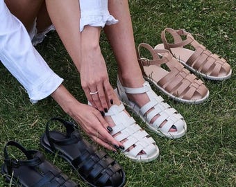 Leather Gladiator sandals women | wide toe box barefoot style sandals women | fisherman sandals leather | anatomical custom any color shoes