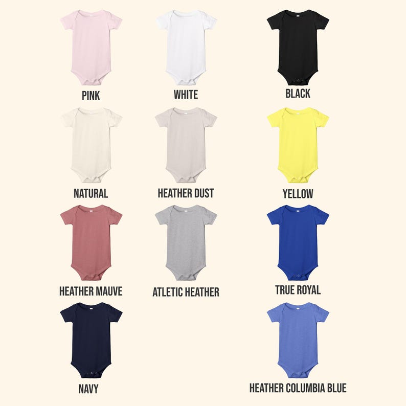Baby Onesie, Newborn Bodysuit, Short Sleeve Infant Clothes, Cute Baby Gift, Baby Shower Gift, Soft Baby Outfit, Various Colors