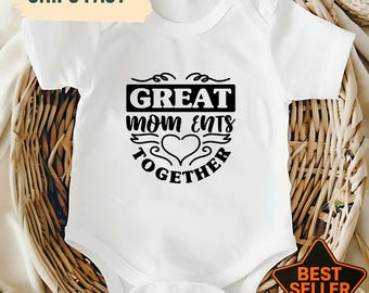 Body para bebé con la frase "Grandes Momentos Juntos", recuerdo familiar para recién nacido, regalo para baby shower, regalo para mamá primeriza, conjunto para la salida del hospital.