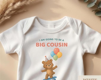 Body "Diventerò un cugino maggiore", perfetto per annunciare la gravidanza, come regalo per il neonato o per il cuginetto, per annunciare la nascita del bambino.