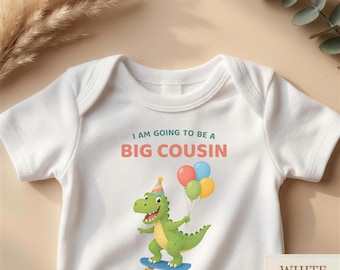 Body per neonato "Diventerò un cugino maggiore", adorabile annuncio di nascita, regalo per annunciare la gravidanza, tutina per neonato,