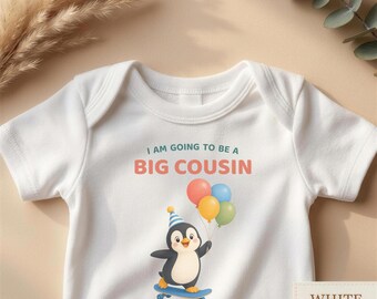 Diventerò un cugino maggiore - Body, Completo, Body divertente per neonati, Regalo per baby shower, Completo carino per neonato, Body per bambino, Ritorno a casa