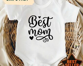 Cute "Best Mom" T-Shirt, Mothers Day Gift for Mom, New Mom Shirt, Mama Tee, Birthday Gift for Her, Gift from Kids, Unisex Adult Tee