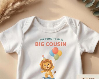 Body "Diventerò un cugino maggiore", completo, annuncio di nascita, rivelazione della gravidanza, regalo per il futuro cugino, abbigliamento carino per neonati