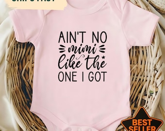 Body per neonati con la scritta "Non c'è nonna come quella che ho io", ideale per annunciare la gravidanza alla nonna, come regalo per il baby shower o come dono per il neonato.