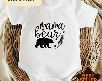 Body adorable de bebé "Mamá Osa", regalo para mamá primeriza, regalo para baby shower, regalo para el primer Día de la Madre, conjunto para recién nacido para la salida del hospital, regalo para mamá primeriza