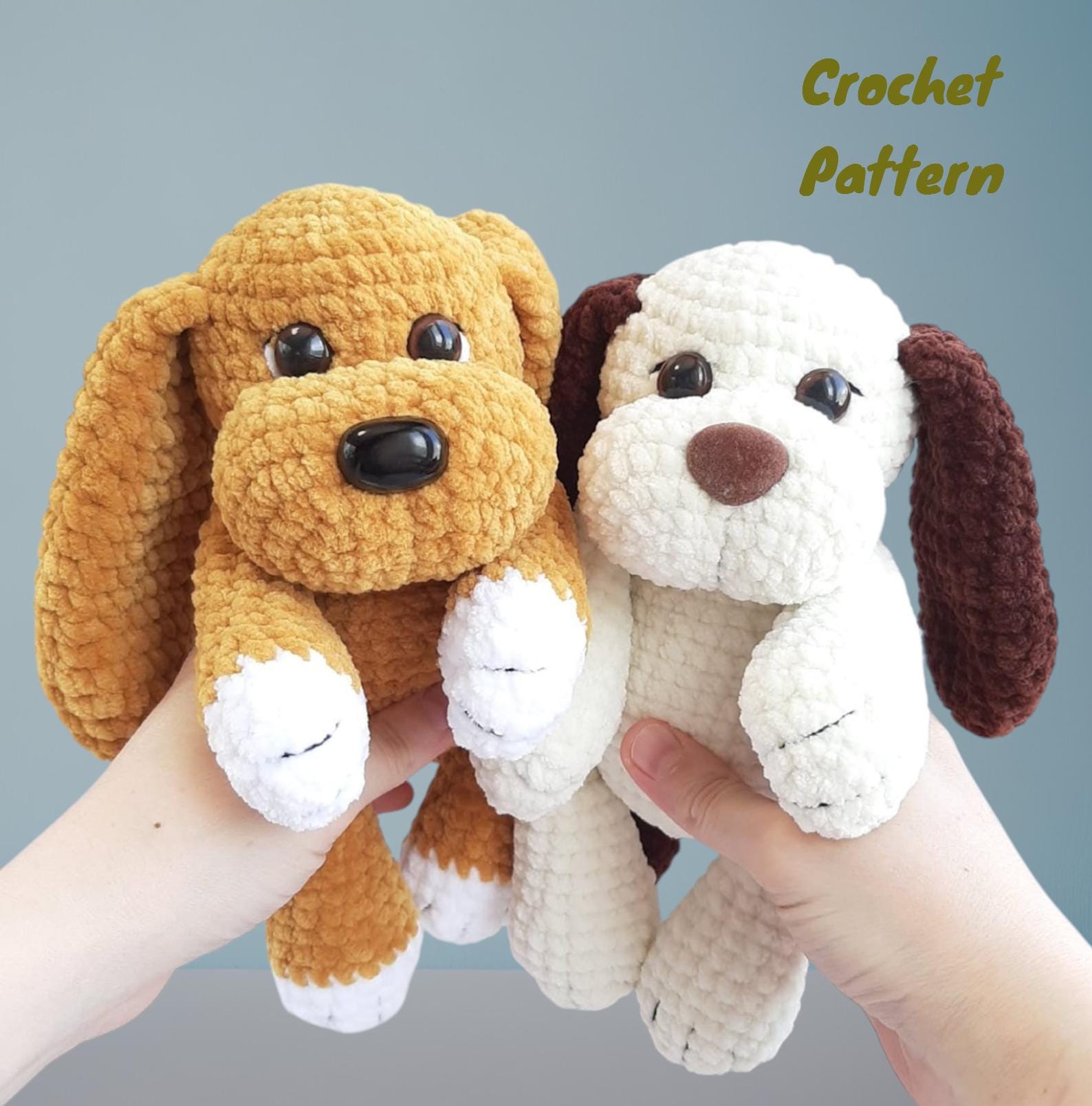 Crochet PATTERN dog, Amigurumi tutorial PDF in English, crochet puppy crochet pattern PDF Christmas gift Baby shower dog crochet pattern