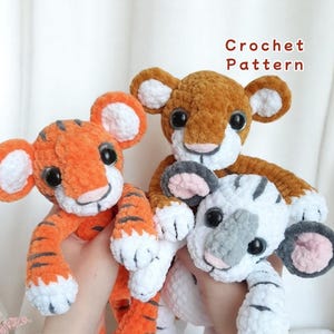 Tiger and Lion Crochet Pattern PDF, Amigurumi Animal Tutorial, German Crochet Pattern (Deutsch), Stuffed Toy Pattern