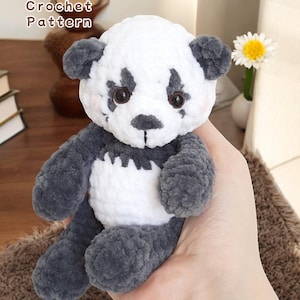 Crochet Panda Pattern, Amigurumi Tutorial PDF in English
