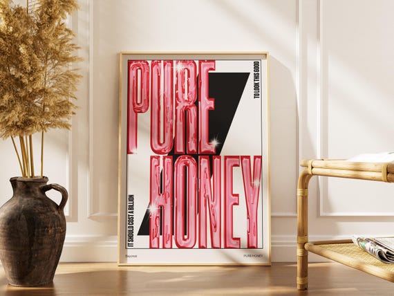 Beyoncé PURE HONEY Wall Art | Music Poster | Lyric Poster | Renaissance