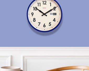 Timeless Elegance: TWEMCO BQ-12A White Calendar Wall Clock - Etsy