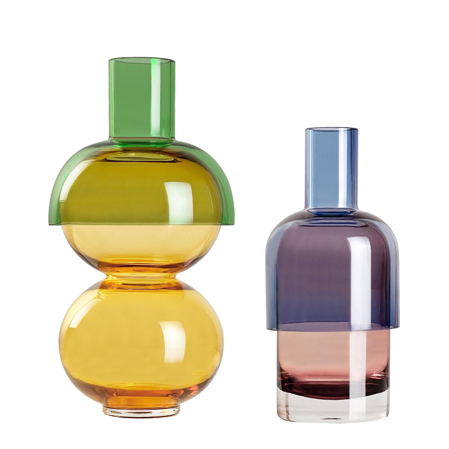 Cloudnola Fusion Vase Set: Reversible Glass Vase & Candle Holder