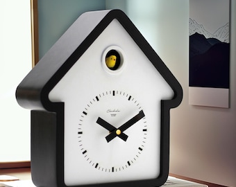 Modern Black & White Cuckoo Clock - Cloudnola Bird House
