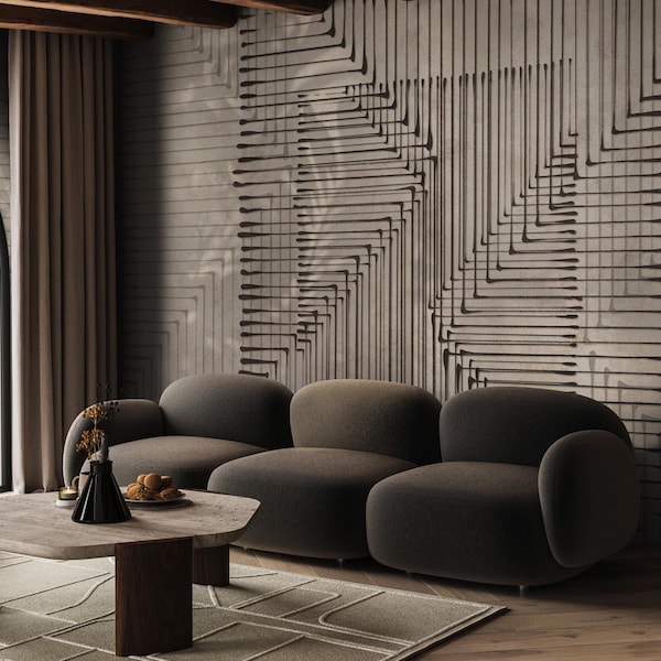 Modern Geometry Wallpaper | Japanese Abstract Wall Decor | Stylish Wall Mural