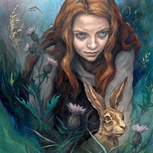 Hare-Måne Och Tistel-Tråd ~ A4-utskrift