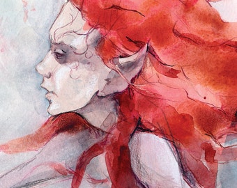 Fire Fae ~ small print (5 x 7 inches)