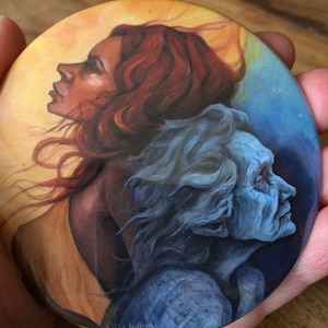 Magnet~ Cailleach In Blau Und Gold