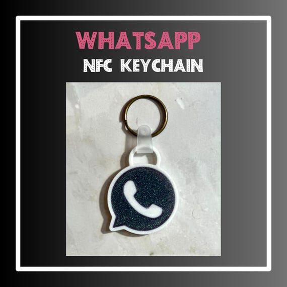 WhatsApp NFCキーチェーン デジタルタグ インスタントシェア 連絡先 