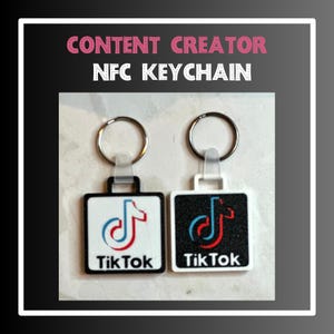 Content Creator Keychain NFC Smart Tag For TikTok Digital Business Card To Share Profile Tap To Connect Social Media Marketing Accessory